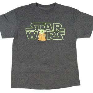 Star Wars Dark Grey Baby Yoda XS Boy Short Sleeve T-Shirt